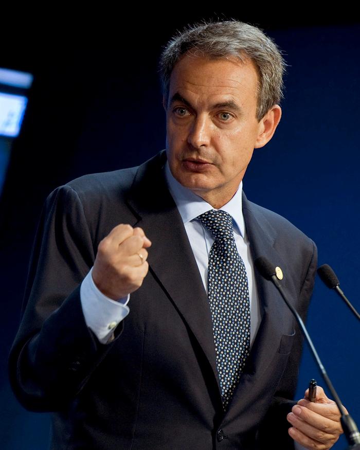 Zapatero en el Consejo Europeo.
