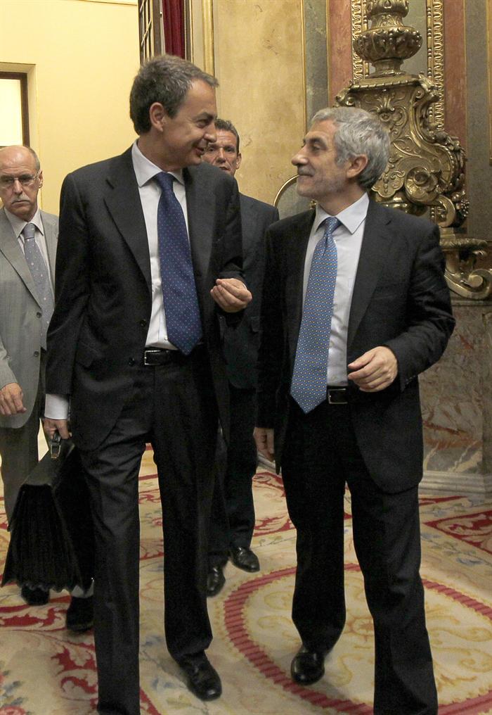 Zapatero y Llamazares en el Debate sobre el Estado de la Nación