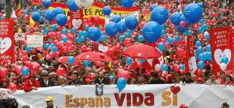 Manifestación contra el aborto.