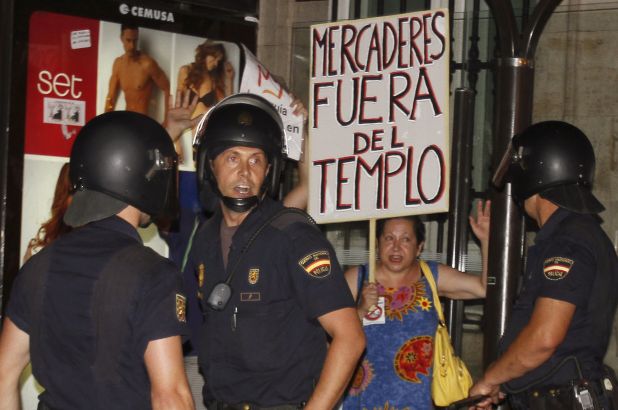 MANIFESTACIÓN CONTRA LA CELEBRACIÓN DE LA JMJ Y LA VISITA DEL PAPA A MADRID