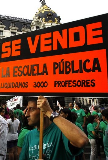 Manifestación contra los recortes en la Enseñanza Pública