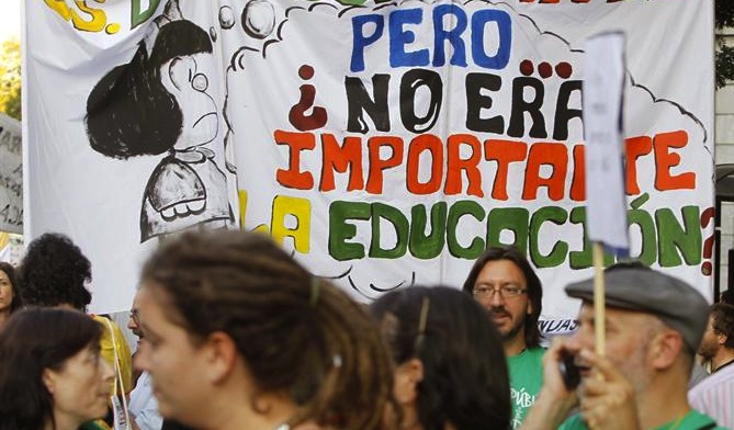 Manifestación de profesores