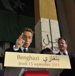 VISITA A LIBIA DE SARKOZY Y CAMERON