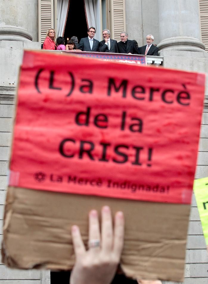 Mas, durante los actos de la Fiesta de la Mercé