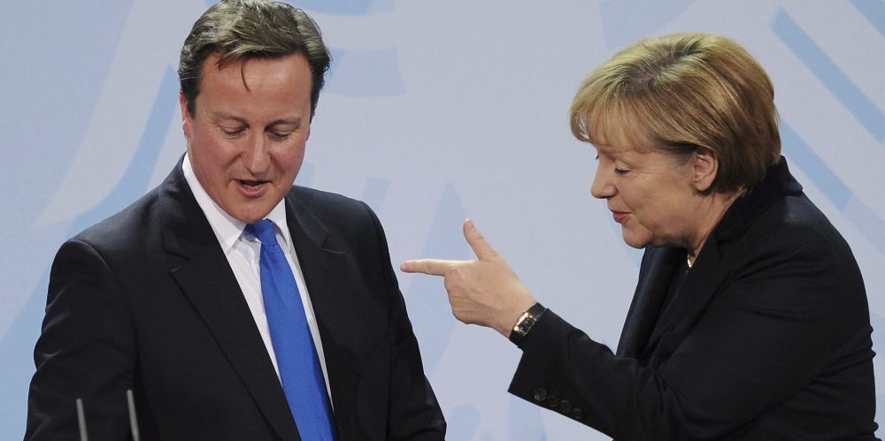 MERKEL Y CAMERON NO LOGRAN ACUERDO SOBRE TASA A LAS TRANSACCIONES FINANCIERAS