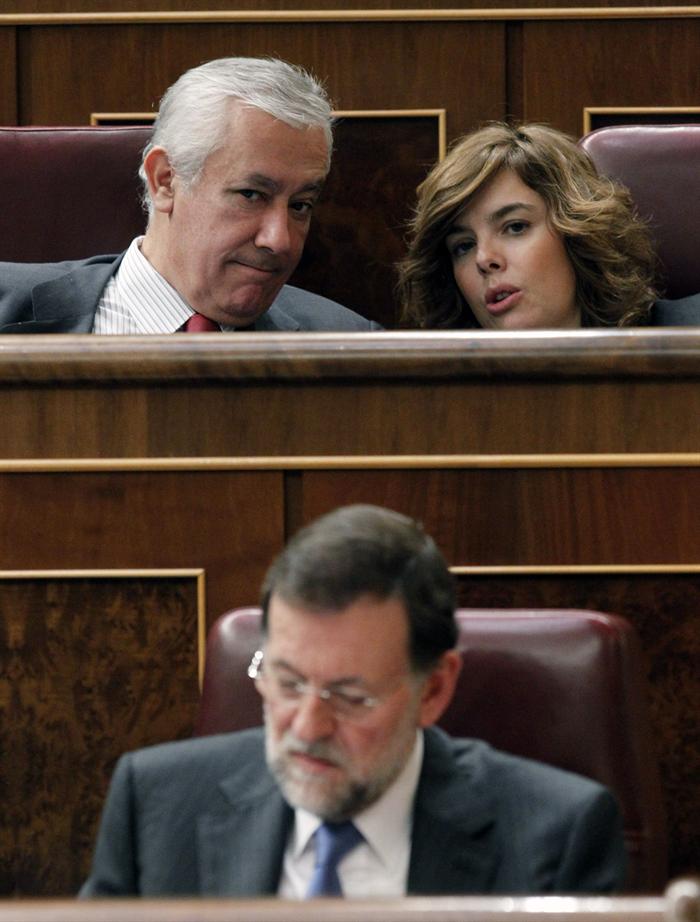 Arenas, Sáenz de Santamaría y Rajoy