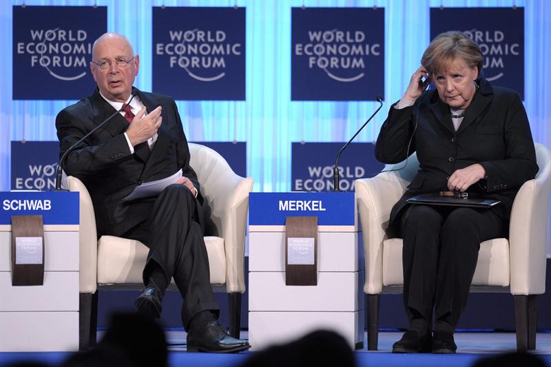 Schwab y Merkel (Foro de Davos)