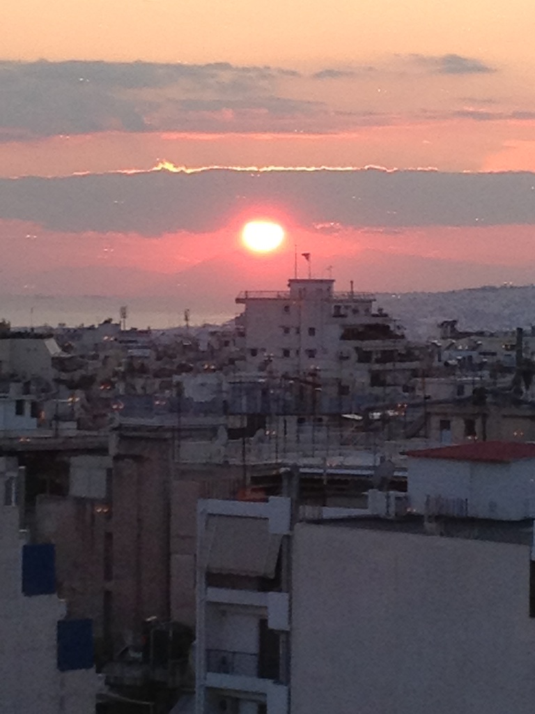 Puesta de sol en Atenas