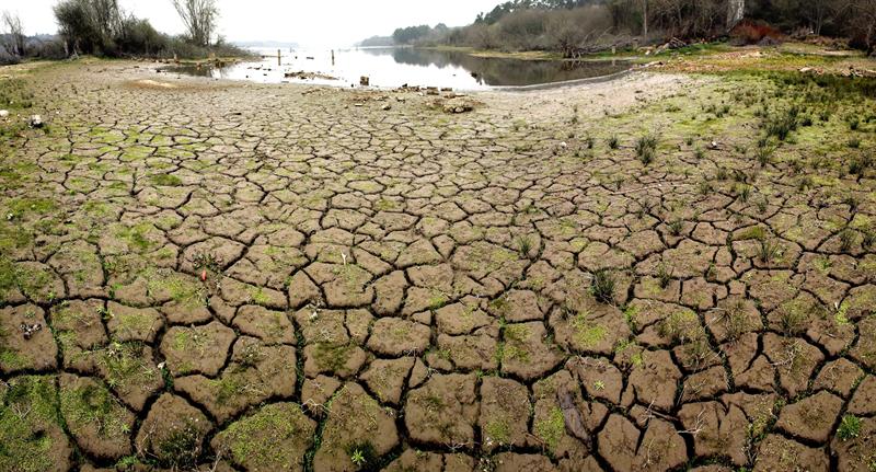 Sequía (embalse de Cecebre, Galicia)