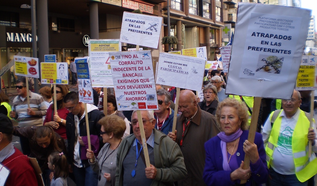 Protesta de inversores en preferentes