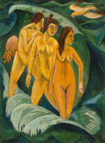 Tres bañistas