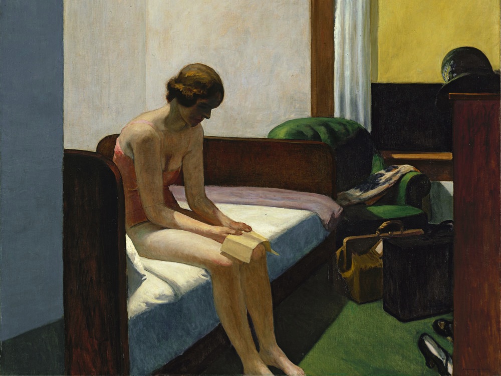 Detalle de 'Habitación de hotel', de Edward Hopper