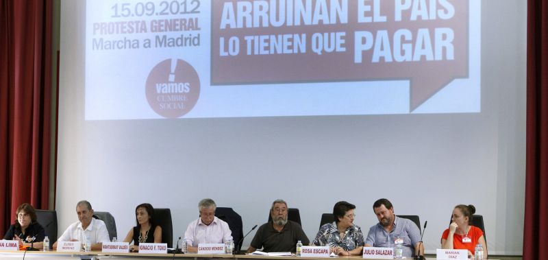 RUEDA DE PRENSA SOBRE LA "MARCHA A MADRID" CONTRA LOS RECORTES DEL GOBIERNO