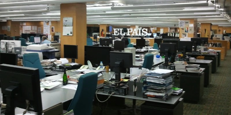 redacción El País vacía