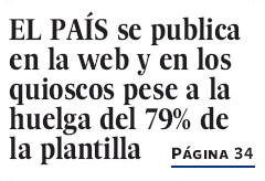 Titular de El Páis (huelga)