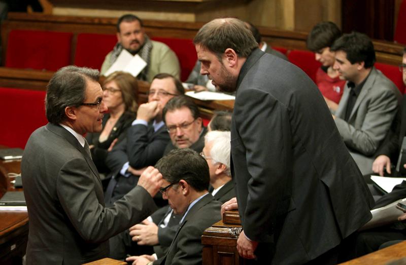 Mas y Junqueras (debate de investidura)