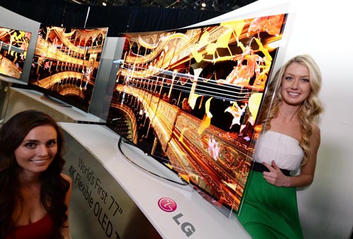 Imagen del televisor flexible que LG ha presentado en Las Vegas / LG.com