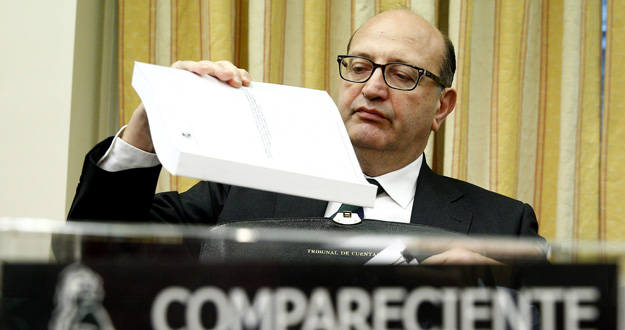 El presidente del Tribunal de Cuentas, Ramón Álvarez de Miranda, durante su comparecencia del pasado 27 de diciembre en el Congreso. / Efe