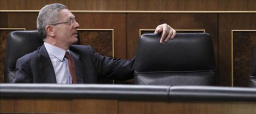 El ministro de Justicia, Alberto Ruiz-Gallardón, en una imagen de archivo en el Congreso.