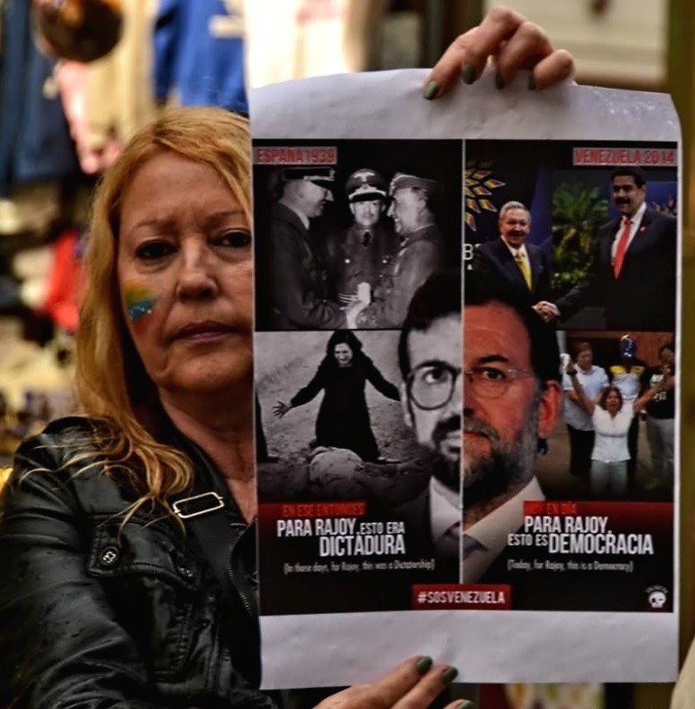 Venezolanos_protesta_Rajoy_Barcelona