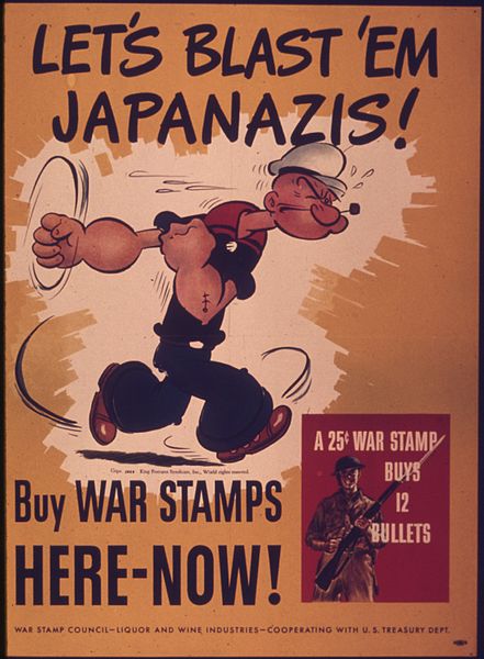 La imagen de Popeye fue utilizada entre 1941 y 1945 por el Ejército de los EEUU. / Wikipedia