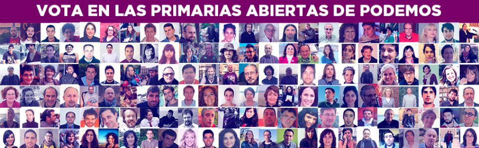 Uno de los carteles que llamaba a la participación en en proceso de primarias abiertas de Podemos. / podemos.info