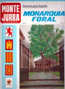 Portada de Montejurra proponiendo como "solución para España" la "Monarquía Foral".