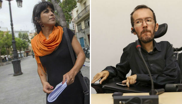 Teresa Rodríguez y Pablo Echeniqu./ EFE