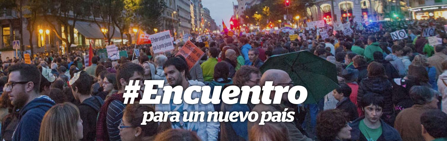 Captura de una de las imágenes utilizadas por IU en su página web para anunciar el encuentro programático que se cierra el domingo. / izquierdaunida.es