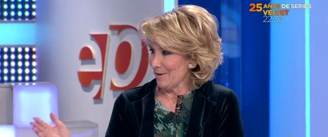 Captura de la intervención de Esperanza Aguirre en el programa Espejo Público. / antena3.com