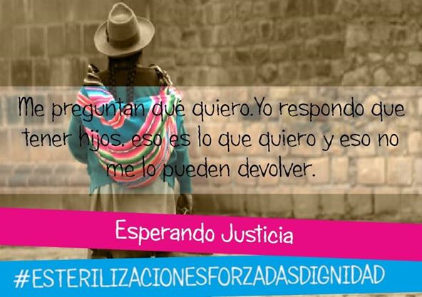 Cartel de la campaña #EsterilizacionesForzadasDignidad. /MujeresMundi