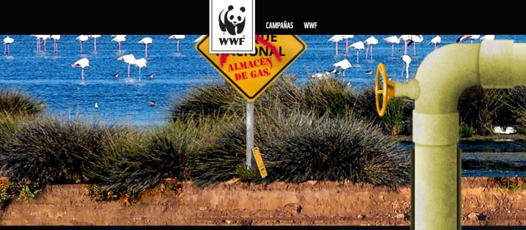 Captura de la imagen de la campaña de WWF contra el gasoducto subterráneo en Doñana. / wwfenaccion.com