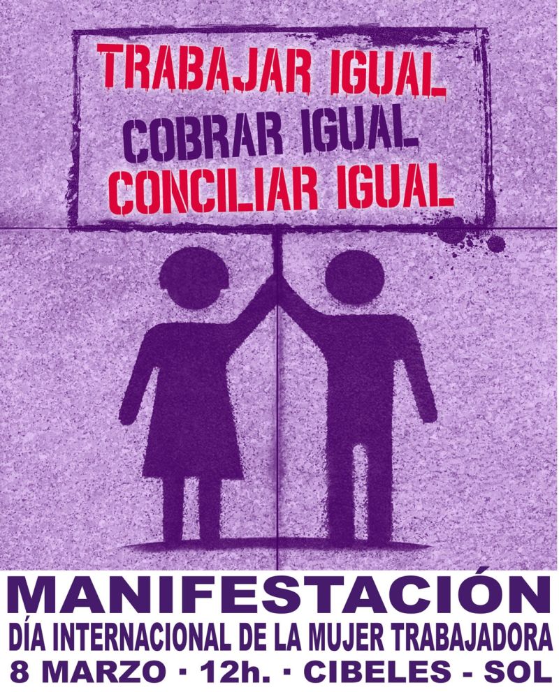 Cartel de la convocatoria de la manifestación del próximo domingo 8 de marzo en Madrid. / ugt.es
