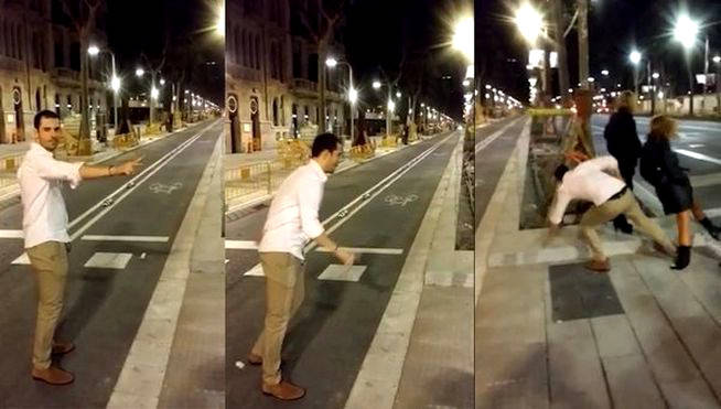 Montaje de imágenes de la agresión a una joven en Barcelona que sus autores colgaron después en la red. / Efe
