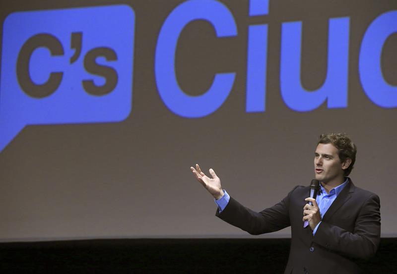 Albert Rivera, el pasado miércoles, durante la presentación del programa económico de Ciudadanos. / Zipi (Efe)