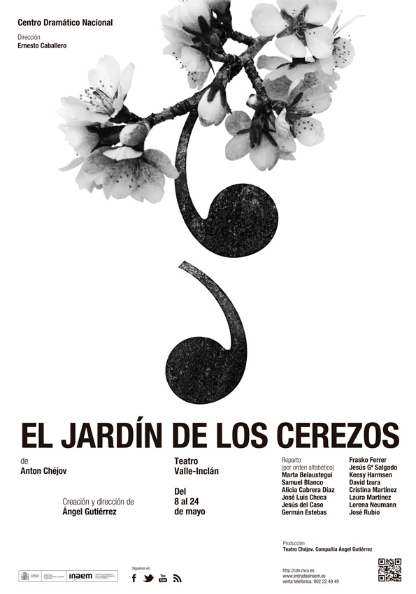 Cartel de El jardín de los cerezos.