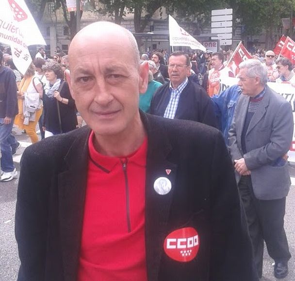 Jesús Montero, de Podemos, en la manifestación. / Fotos: Miguel Muñoz