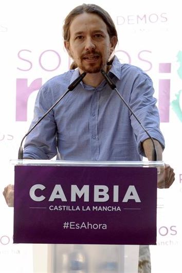 Pablo Iglesias, el pasado 31 de mayo, durante un acto celebrado en Toledo. / Ismael Herrero
