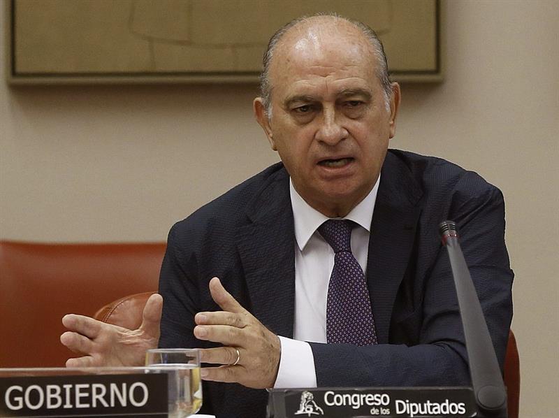 El ministro del Interior, Jorge Fernández Díaz, ayer viernes, durante su comparecencia en el Congreso. / Fernando Alvarado (Efe)