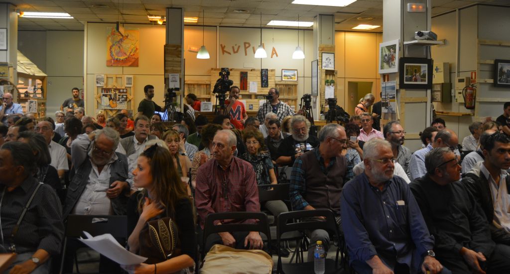 Imagen del auditorio donde se ha celebrado el encuentro de confluencia.