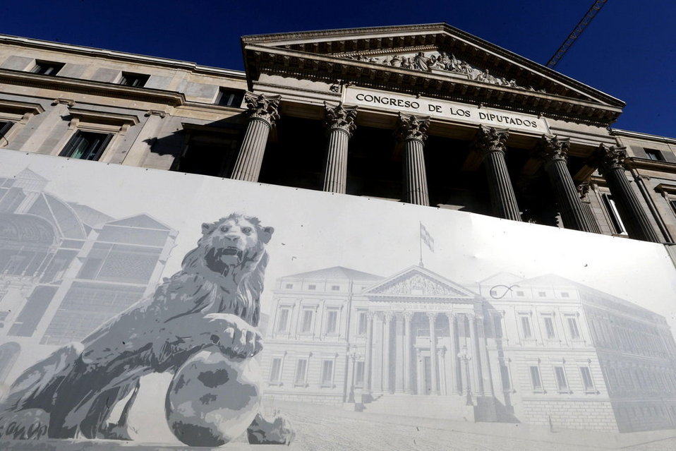 Imagen de archivo de las últimas obras de remodelación en el Congreso de los Diputados. Juan Carlos Hidalgo (Efe)