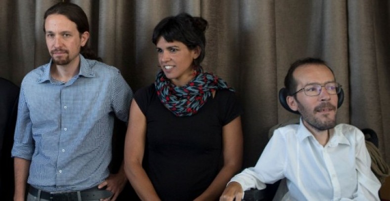 Pablo Iglesias, Teresa Rodríguez y Pablo Echenique, en una imagen de archivo. / Efe