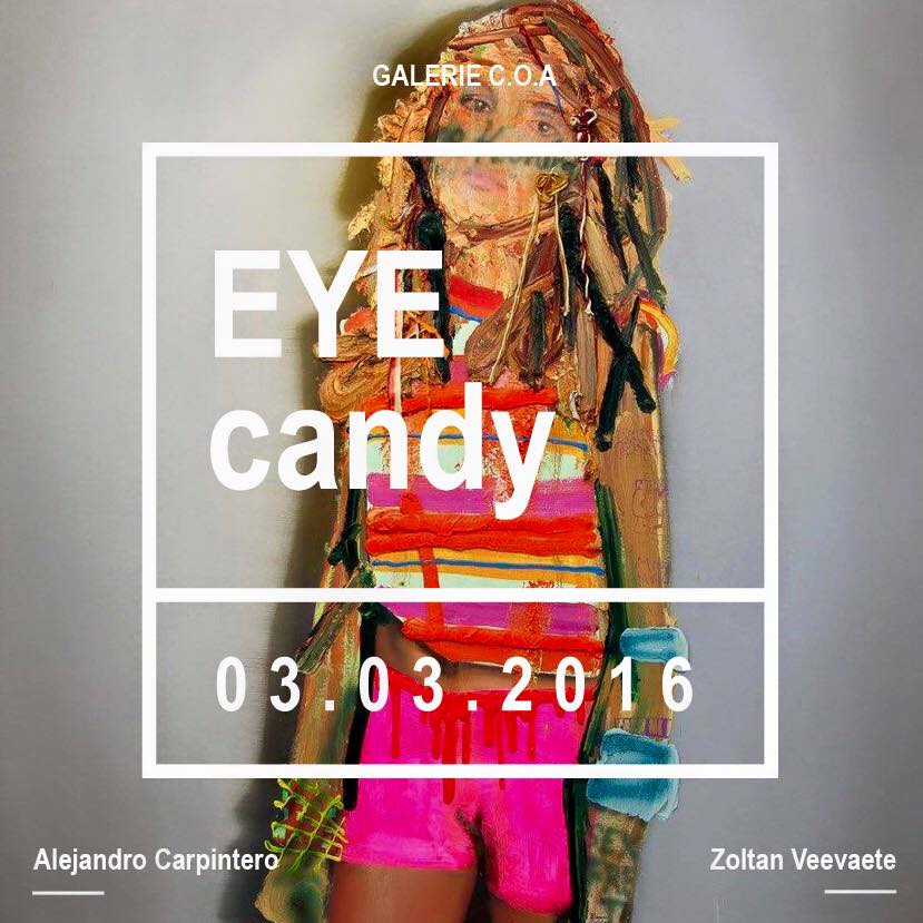 Cuadro del artista plástico Carpintero anunciando su exposición en Canadá/ Foto: Galería COAl