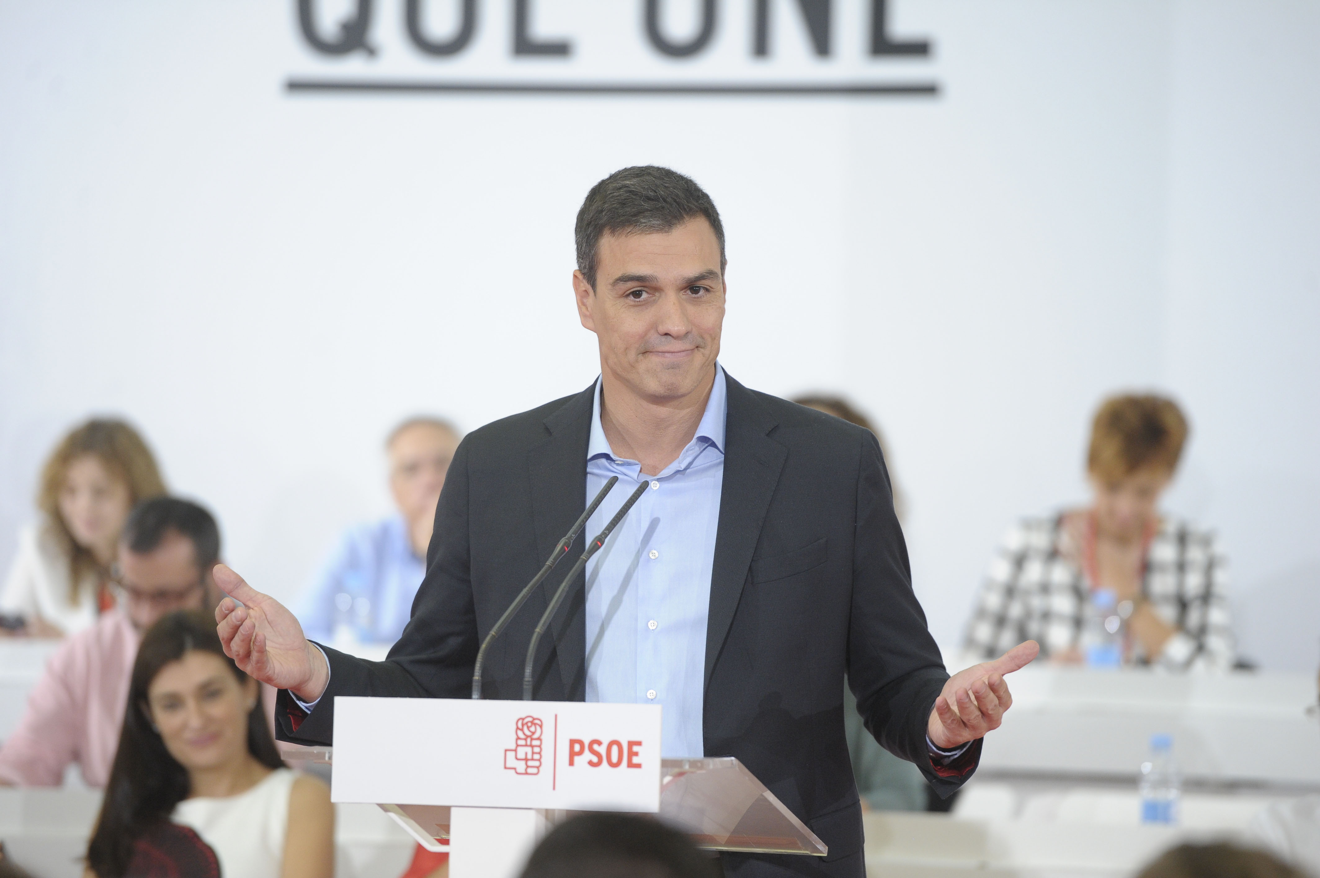 Pedro Sánchez, en una imagen de archivo de un reciente Comité Federal. / Psoe