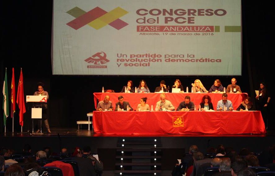 Imagen del congreso de debate celebrado el pasado sábado por el PC de Andalucía en el que aprobaron recuperar la autonomía electoral. / Facebook PCA
