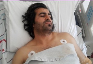 Refik Kekin, hospitalizado tras recibir el disparo en la pierna. / Bestanuce