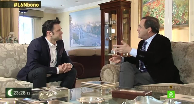José Bono entrevistado por Iñaki López, el pasado sábado 2 de abril. / www.lasexta.com