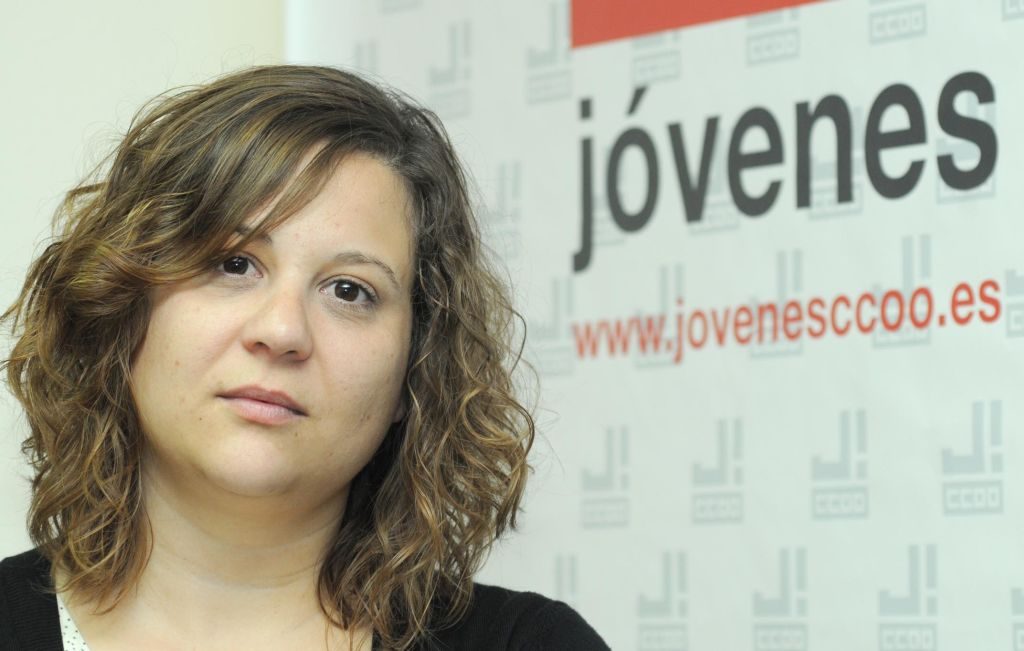 Tania Pérez, responsable de Juventud de Comisiones Obreras. / CCOO