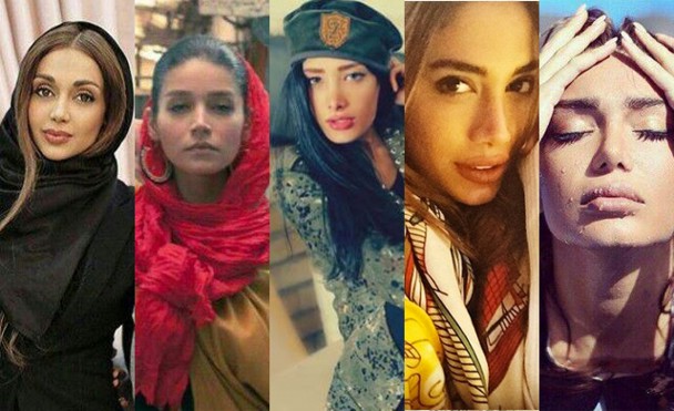Varias de las modelos detenidas, entre ellas Molavi (segunda por la derecha). / Campaña Internacional
