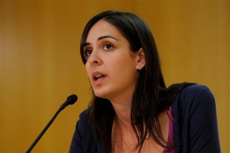 Rita Maestre en el ejercicio de su trabajo como portavoz del Ayuntamiento de Madrid. / Ayuntamiento de Madrid